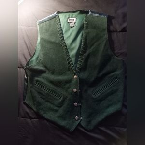 Vintage AJ leather vest, small snap